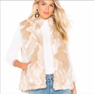 Jack By BB Dakota Vest Sz XS Faux Fur Beige Cream